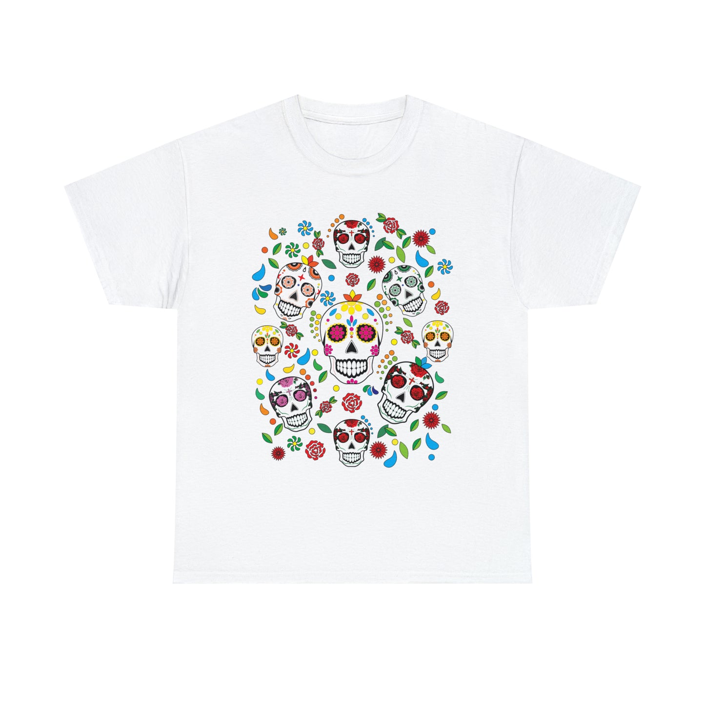 Day of the Dead Sugar Skulls Custom T-Shirt (Multiple Colors)