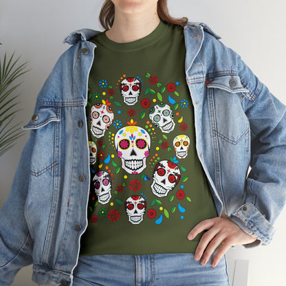 Day of the Dead Sugar Skulls Custom T-Shirt (Multiple Colors)