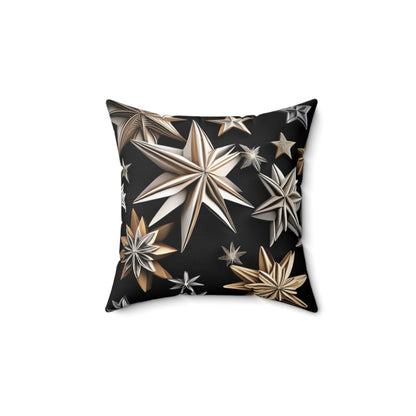 Sassy Stars Spun Polyester Square Throw Pillow, Home Decor, Home & Living, Housewarming Gift, Bedding