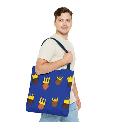 Black Kings Large-Print Canvas Tote Bag