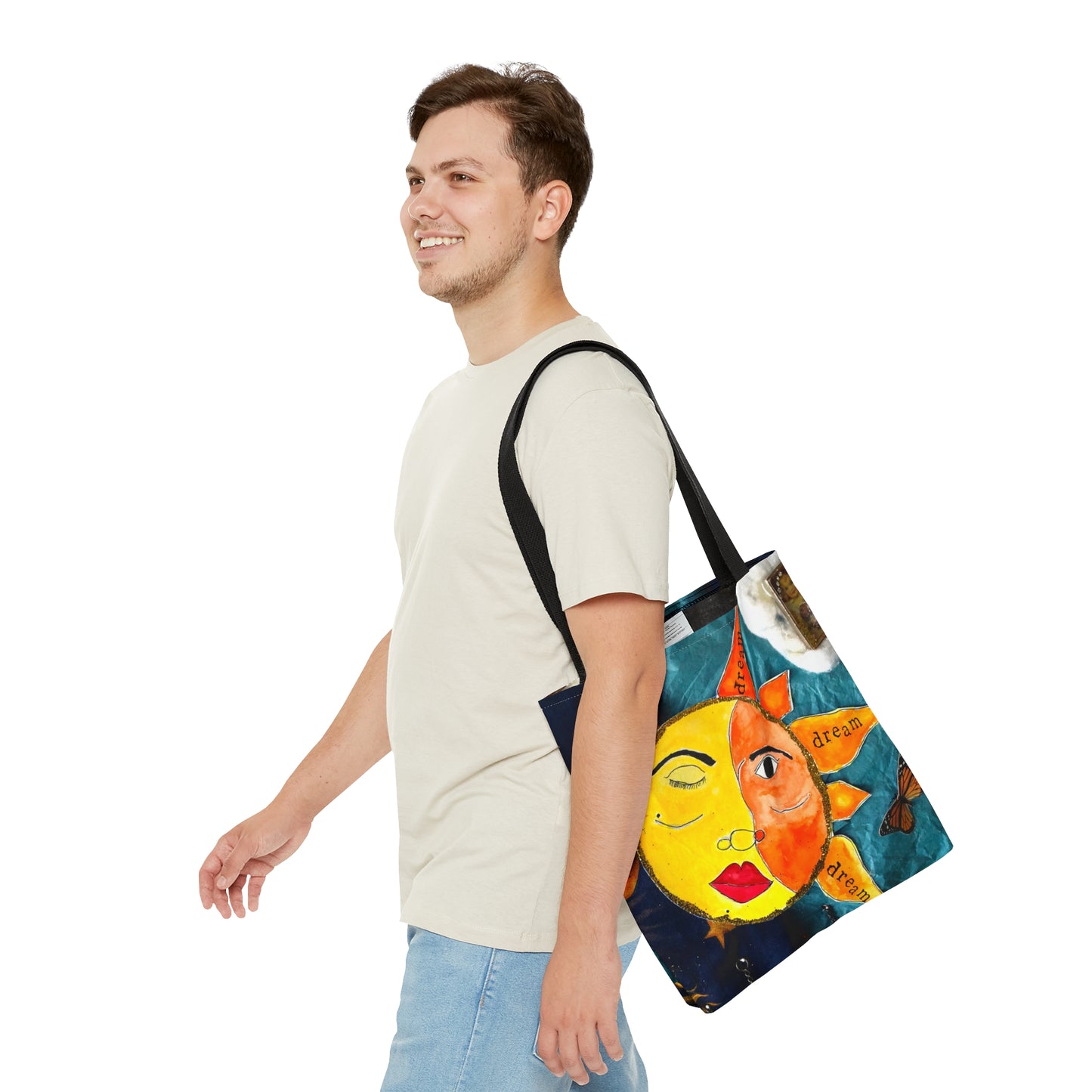 Celestial Circus Sun/Moon Shopping Tote Bag