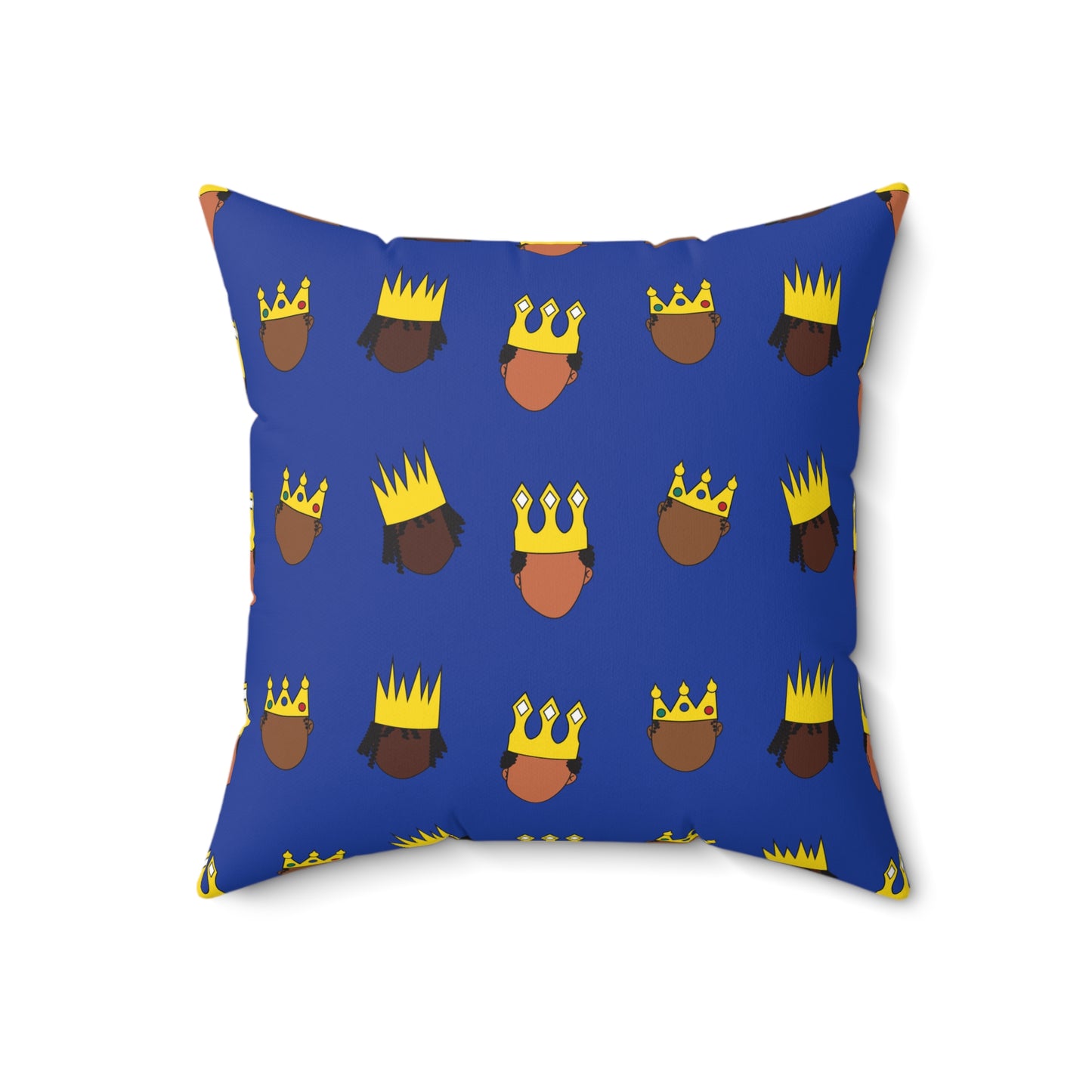 Black Kings Spun Polyester Square Throw Pillow