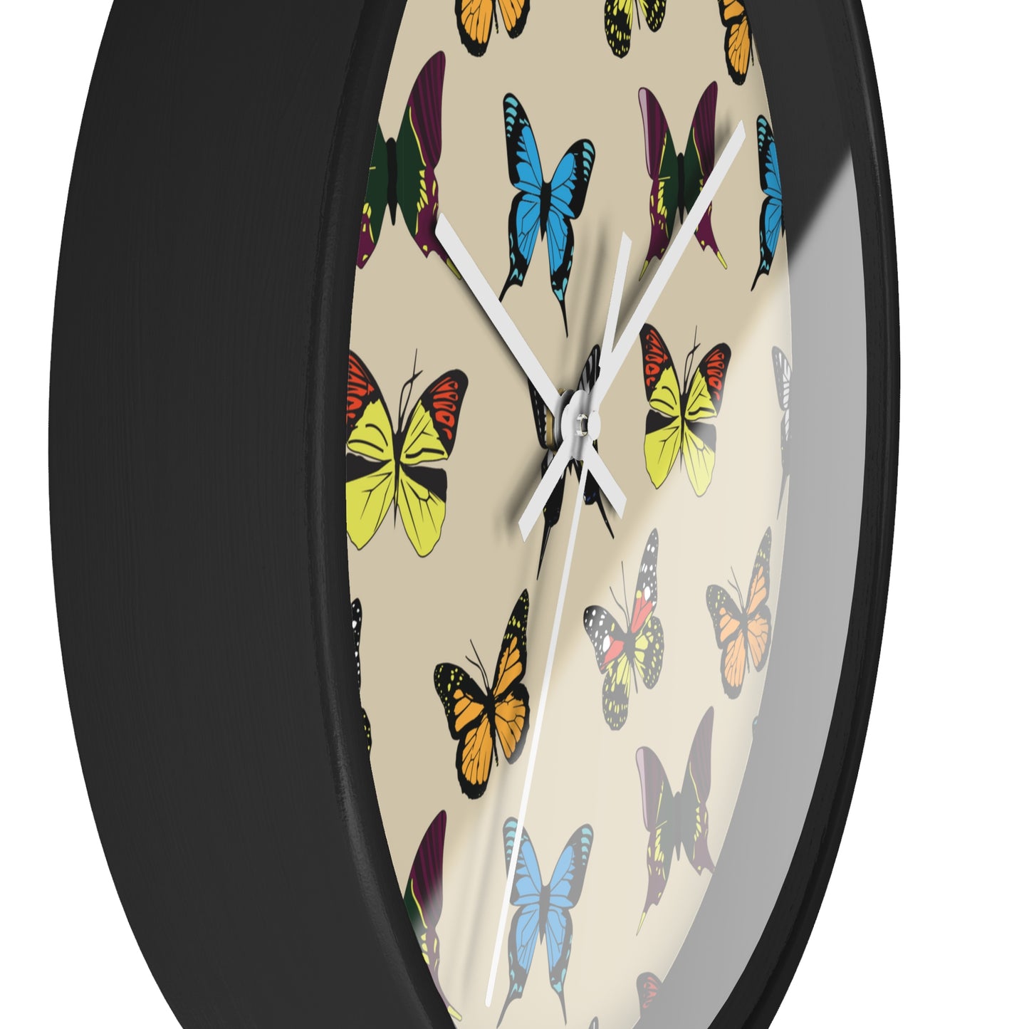 Monarchs, Blue Morpho, Swallowtail Butterfly-Lover Wall Clock, Insects, Home Decor, Housewarming Gift, Timepieces