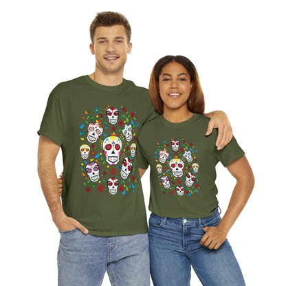 Day of the Dead Sugar Skulls Custom T-Shirt (Multiple Colors)