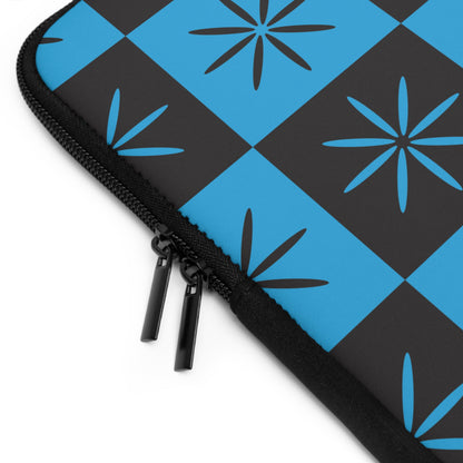 Black & Blue Mid-century Style Atomic Laptop Sleeve