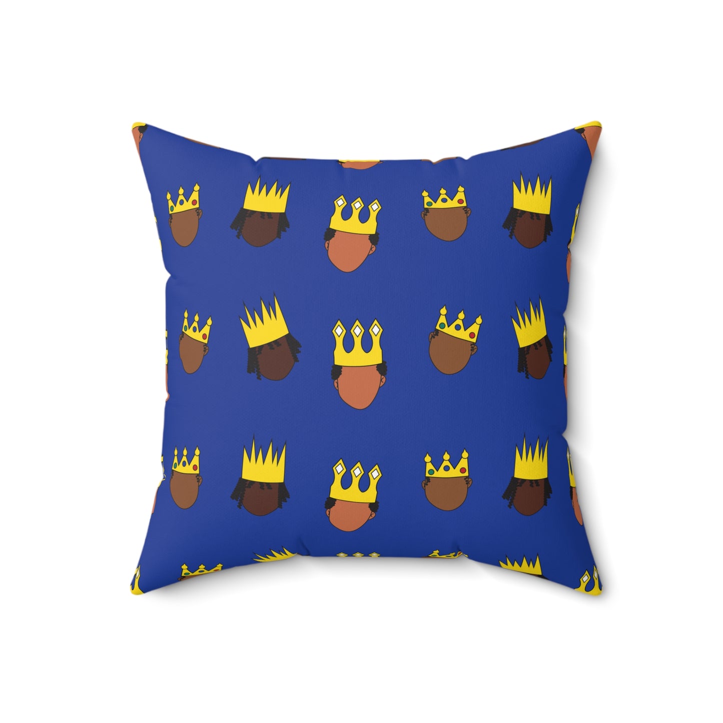 Black Kings Spun Polyester Square Throw Pillow