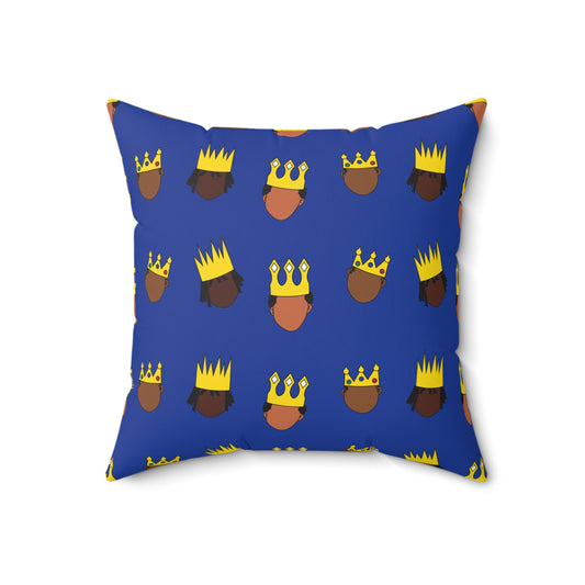 Black Kings Spun Polyester Square Throw Pillow