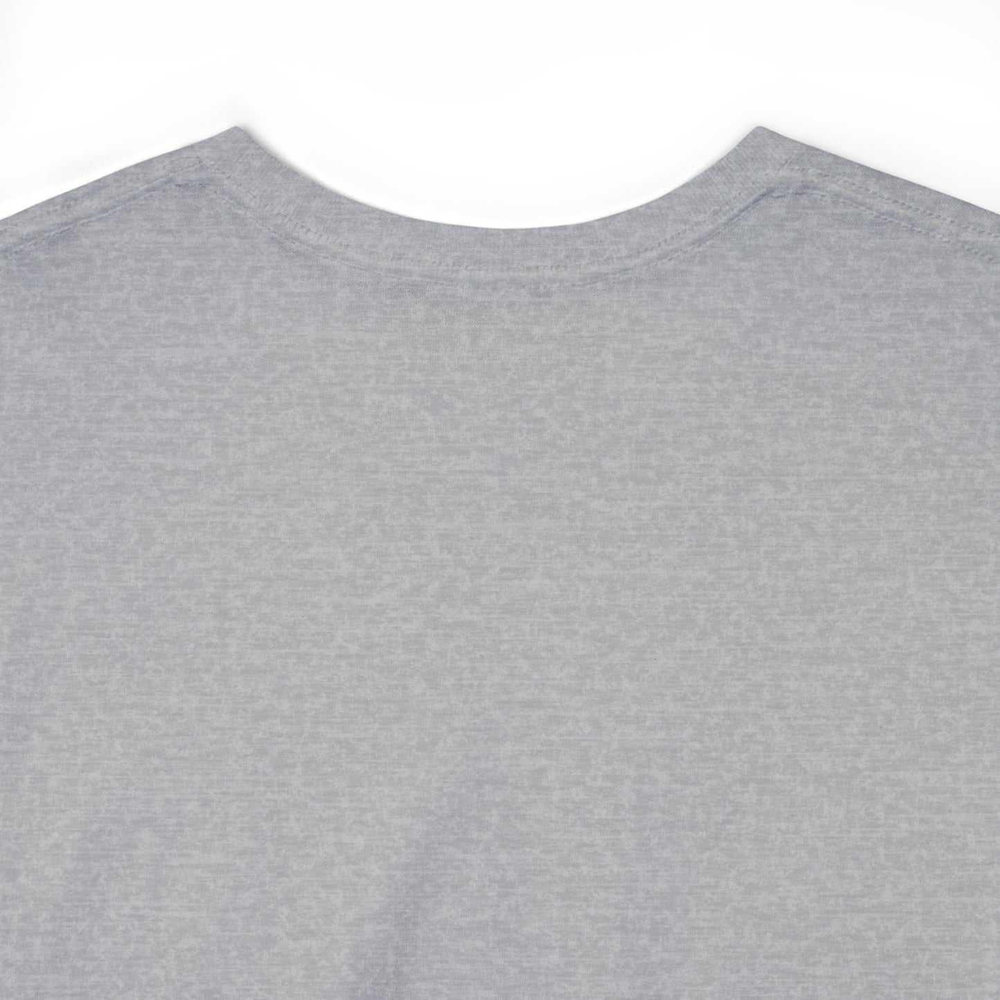 In Pizza We Crust custom gray T-Shirt back collar closeup