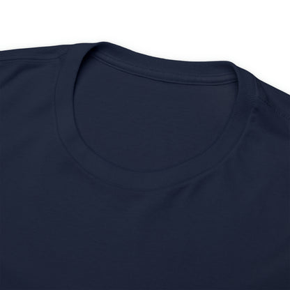 Invaders custom navy T-Shirt front collar closeup