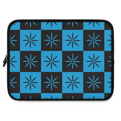 Black & Blue Mid-century Style Atomic Laptop Sleeve