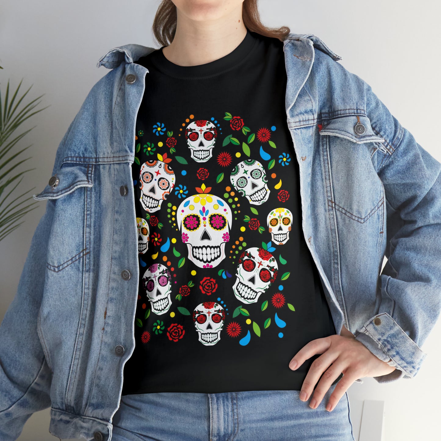 Day of the Dead Sugar Skulls Custom T-Shirt (Multiple Colors)