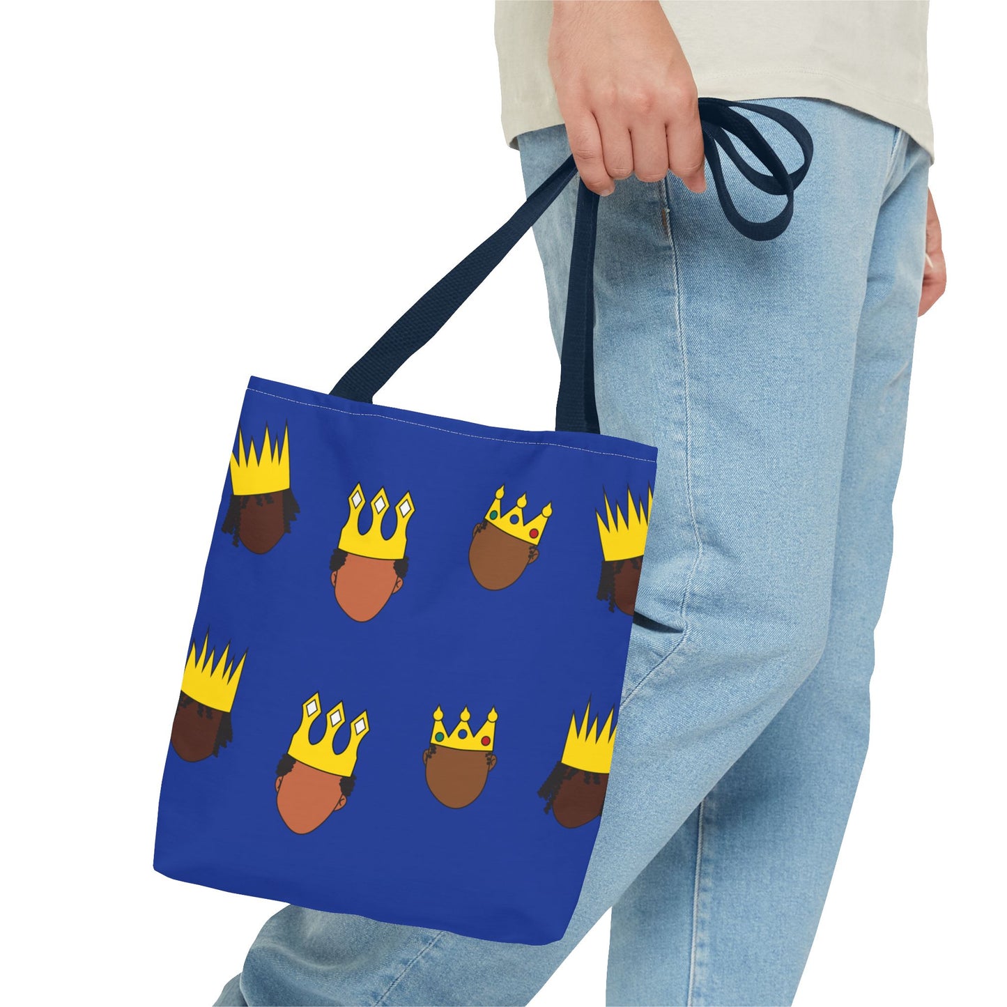 Black Kings Large-Print Canvas Tote Bag