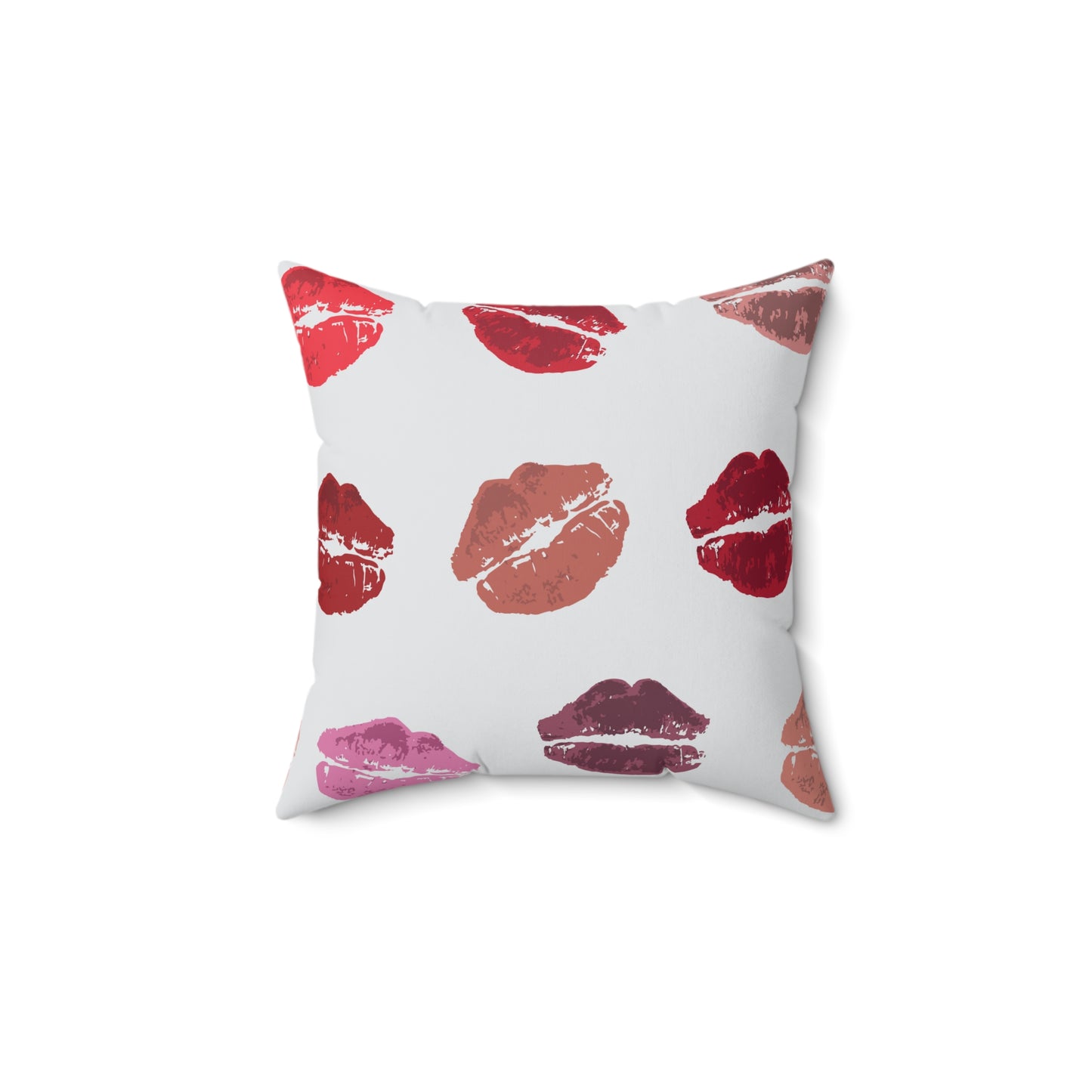 Kisses from the Misses Square Throw Pattern Pillow