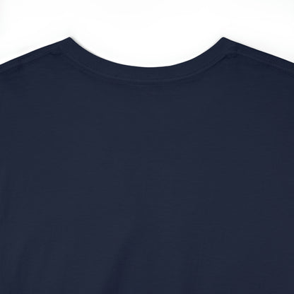 Alien Planets custom navy T-Shirt back collar closeup
