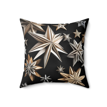 Sassy Stars Spun Polyester Square Throw Pillow, Home Decor, Home & Living, Housewarming Gift, Bedding