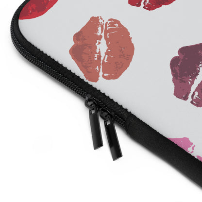 Kisses from the Misses Lipstick-Print Laptop Case/Sleeve