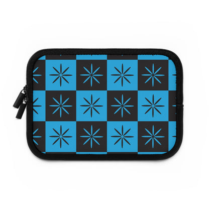 Black & Blue Mid-century Style Atomic Laptop Sleeve