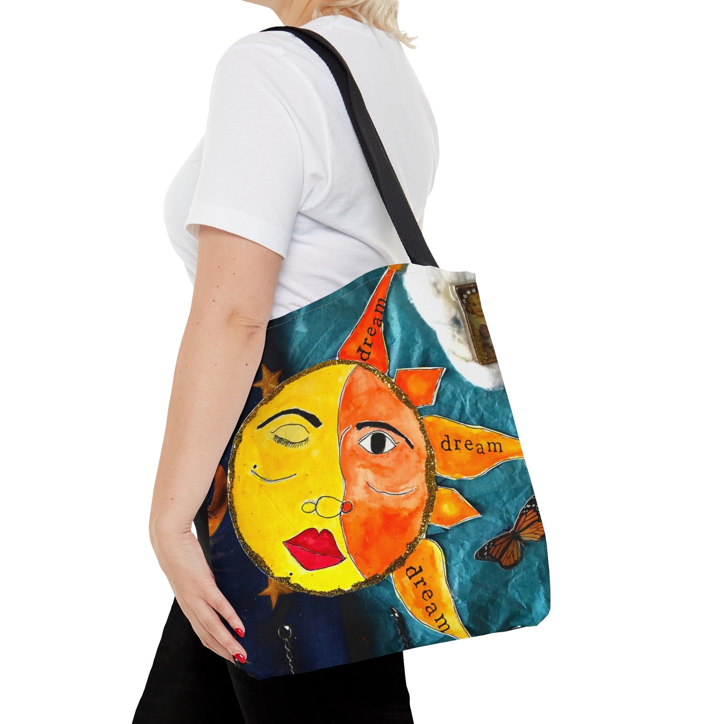 Celestial Circus Sun/Moon Shopping Tote Bag