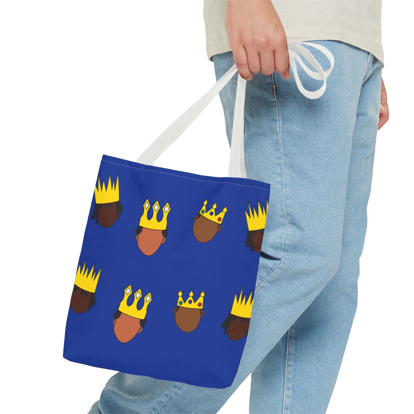 Black Kings Large-Print Canvas Tote Bag