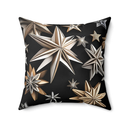 Sassy Stars Spun Polyester Square Throw Pillow, Home Decor, Home & Living, Housewarming Gift, Bedding