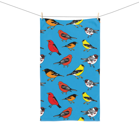 Bird-Print Hand Towel