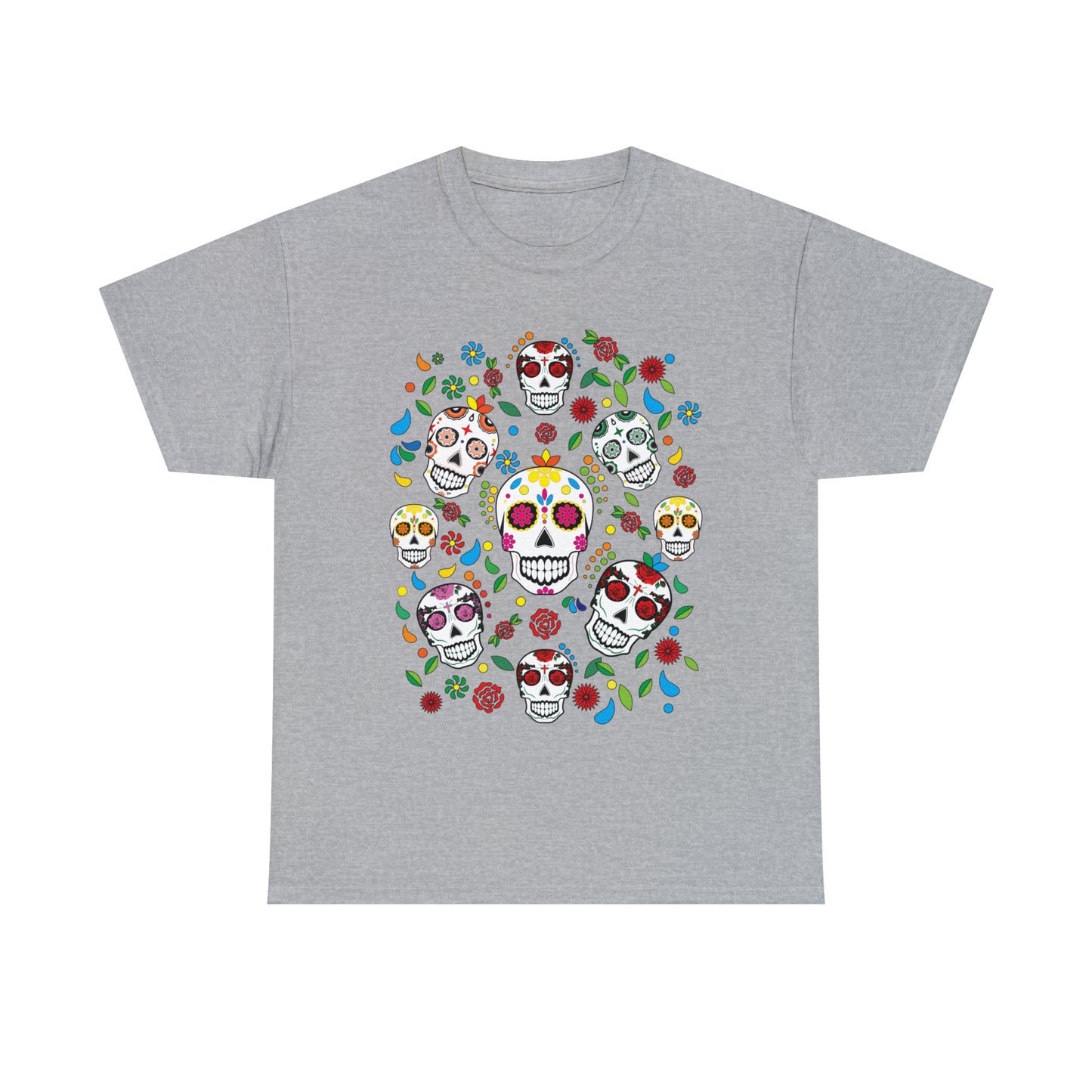 Day of the Dead Sugar Skulls Custom T-Shirt (Multiple Colors)