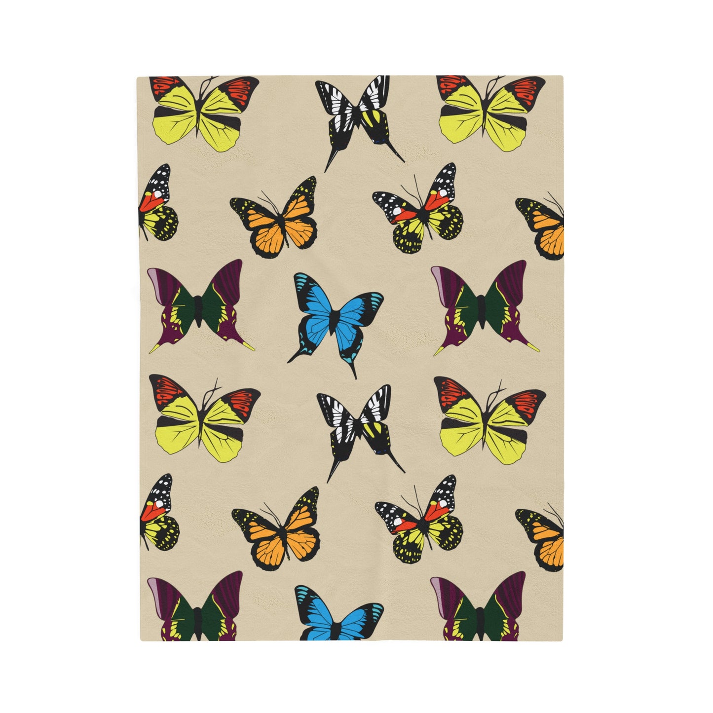 Butterflies Velveteen Plush Blanket