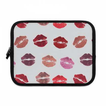 Kisses from the Misses Lipstick-Print Laptop Case/Sleeve