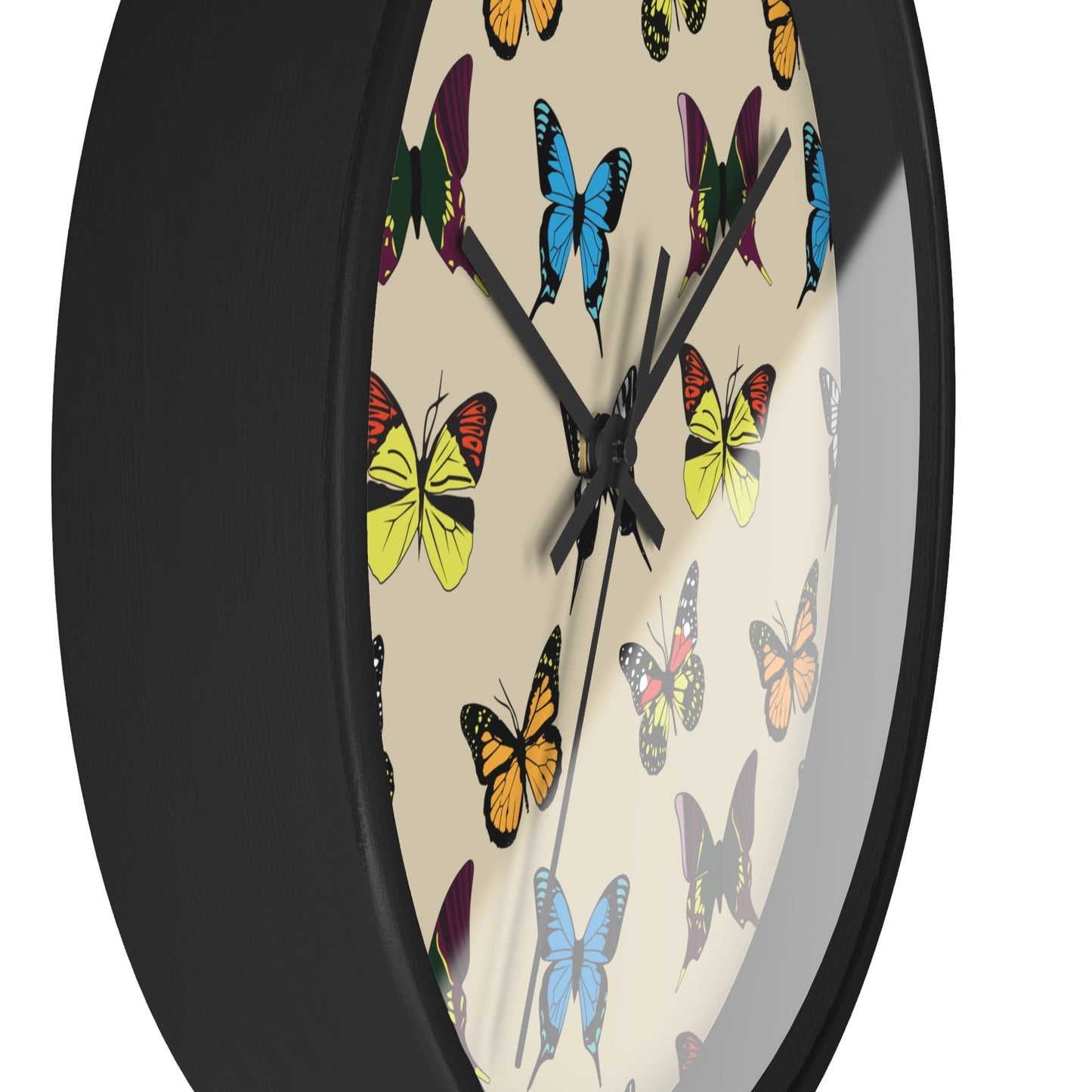 Monarchs, Blue Morpho, Swallowtail Butterfly-Lover Wall Clock, Insects, Home Decor, Housewarming Gift, Timepieces