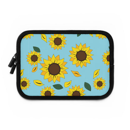 7" Sunflower patterned laptop sleeve