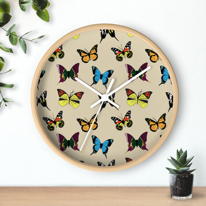 Monarchs, Blue Morpho, Swallowtail Butterfly-Lover Wall Clock, Insects, Home Decor, Housewarming Gift, Timepieces