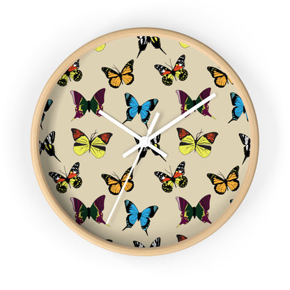 Monarchs, Blue Morpho, Swallowtail Butterfly-Lover Wall Clock, Insects, Home Decor, Housewarming Gift, Timepieces