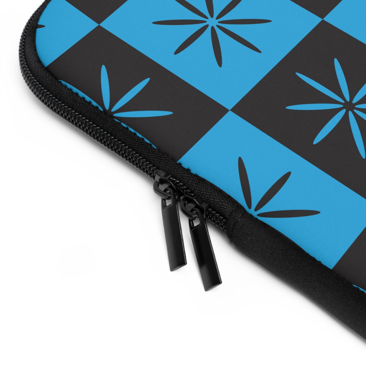 Black & Blue Mid-century Style Atomic Laptop Sleeve