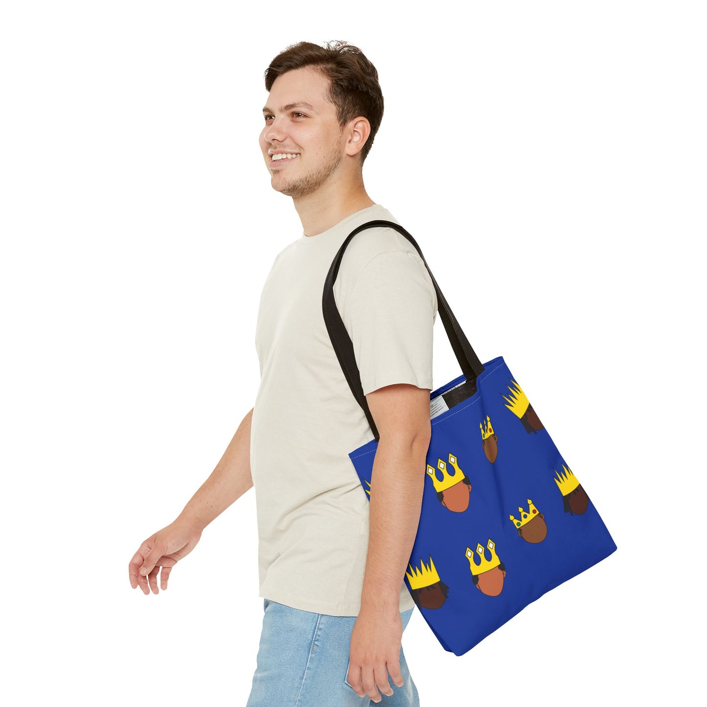 Black Kings Large-Print Canvas Tote Bag