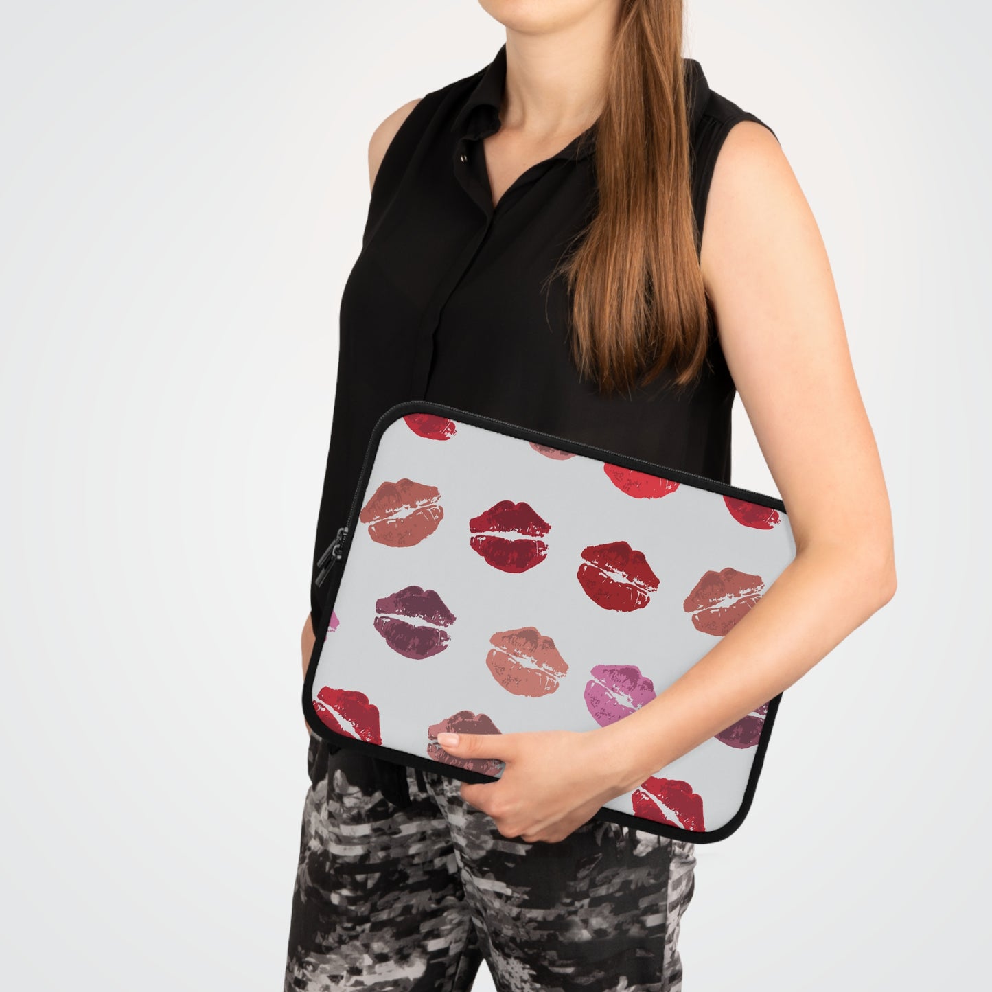 Kisses from the Misses Lipstick-Print Laptop Case/Sleeve