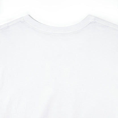 In Pizza We Crust custom white T-Shirt back collar closeup