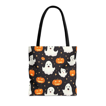 Halloween Ghost and Jack-O-Lanterns Tote Bag