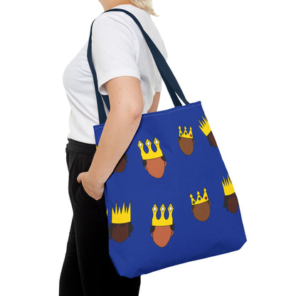 Black Kings Large-Print Canvas Tote Bag