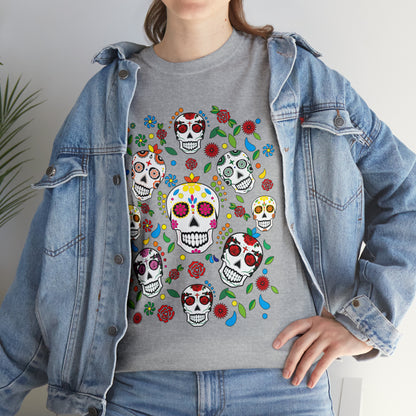 Day of the Dead Sugar Skulls Custom T-Shirt (Multiple Colors)