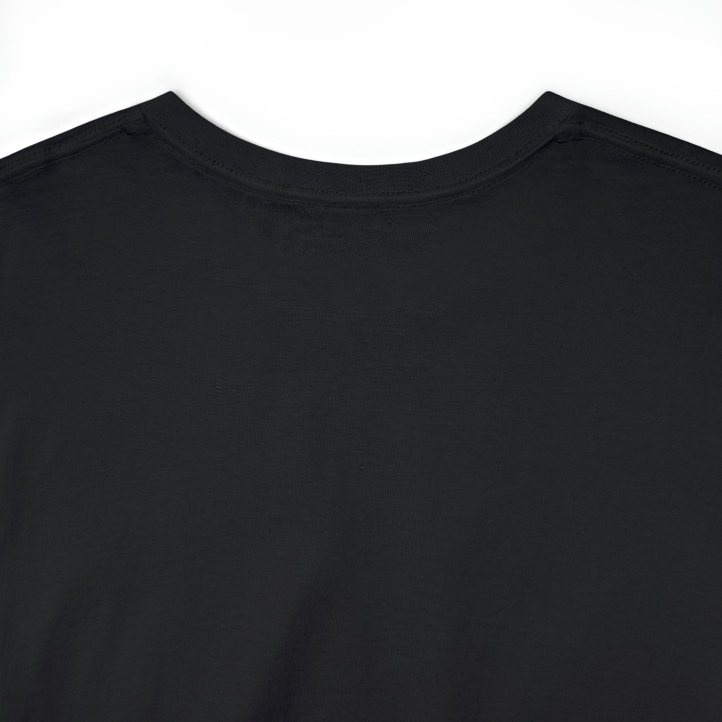 Arcade Paradise custom black T-Shirt back collar closeup