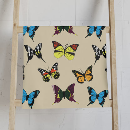 Butterfly Hand Towel Hanging on ladder