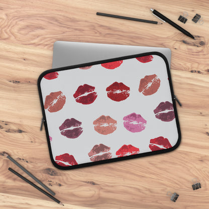 Kisses from the Misses Lipstick-Print Laptop Case/Sleeve