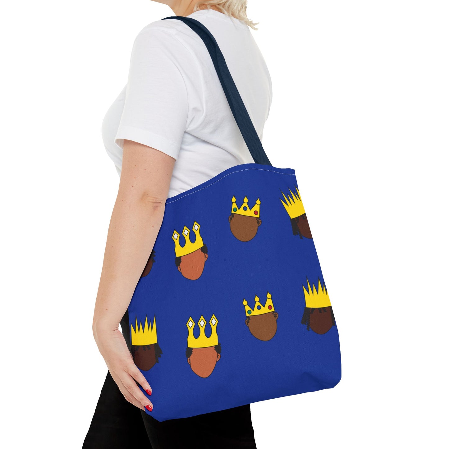 Black Kings Large-Print Canvas Tote Bag