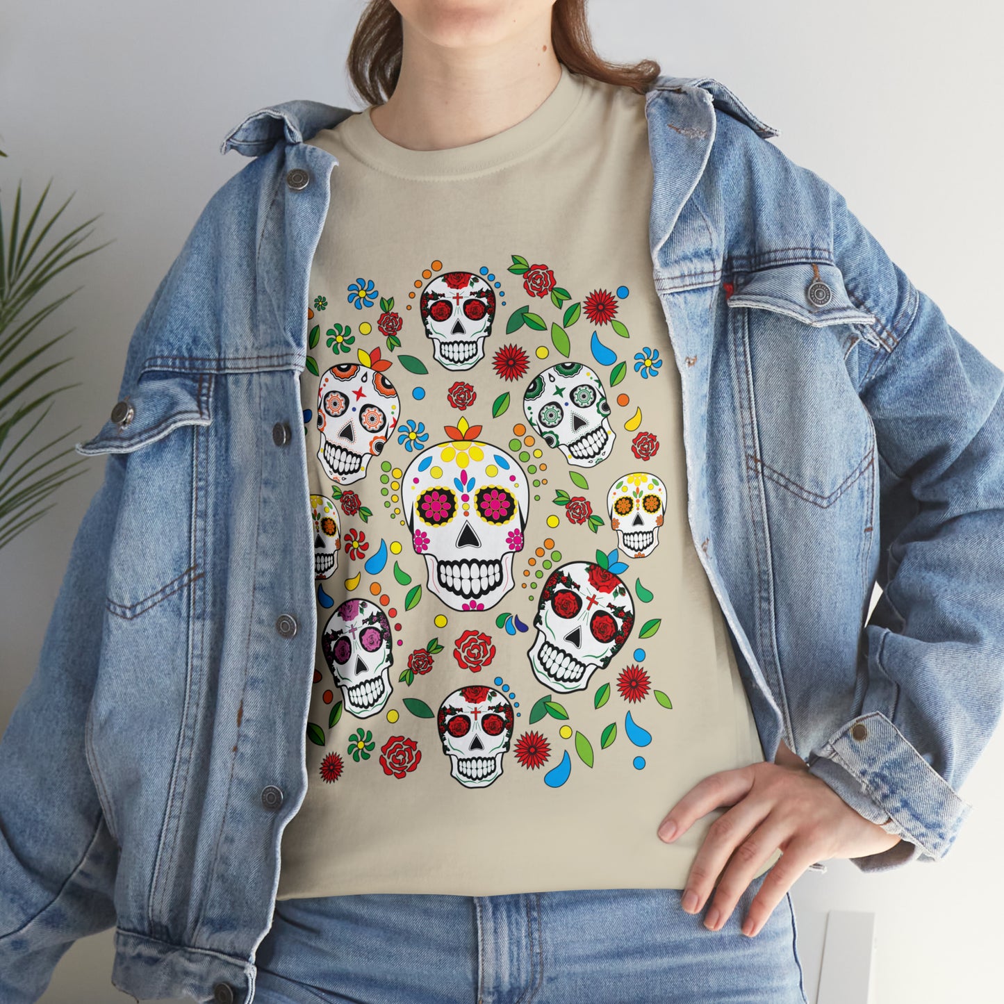 Day of the Dead Sugar Skulls Custom T-Shirt (Multiple Colors)