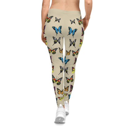 Butterfly Patterned Leggings back on model