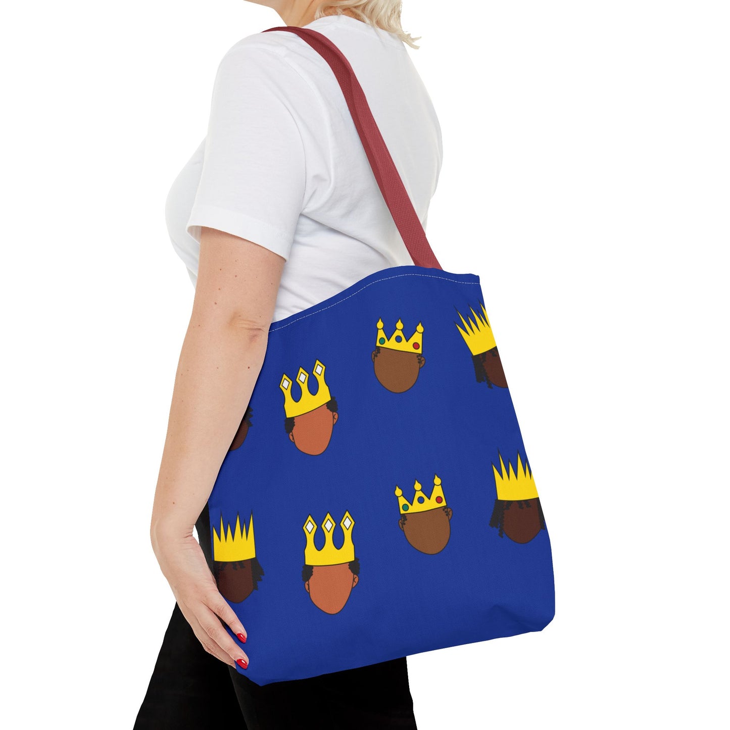 Black Kings Large-Print Canvas Tote Bag