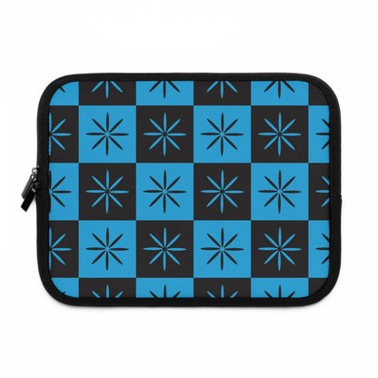 Black & Blue Mid-century Style Atomic Laptop Sleeve