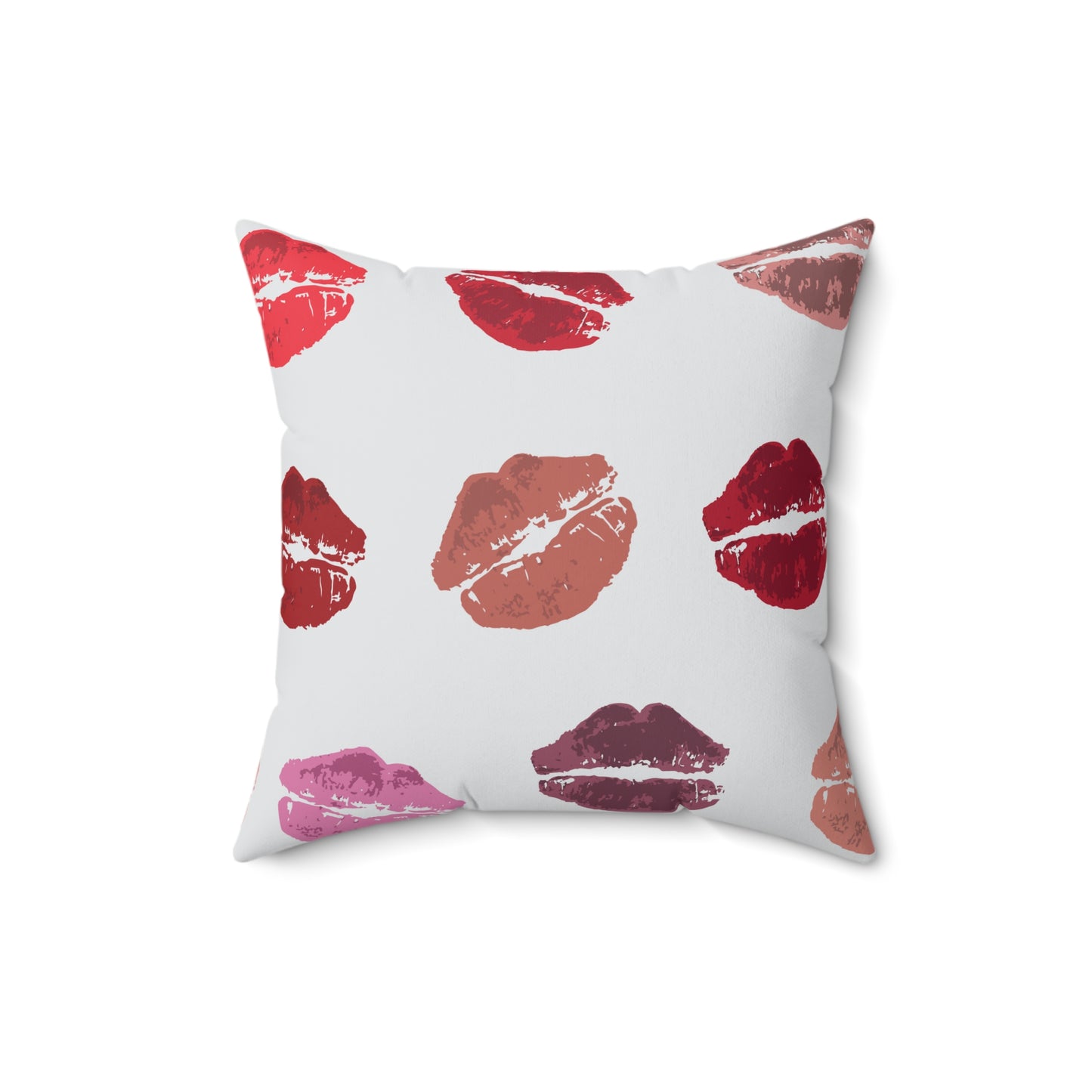 Kisses from the Misses Square Throw Pattern Pillow