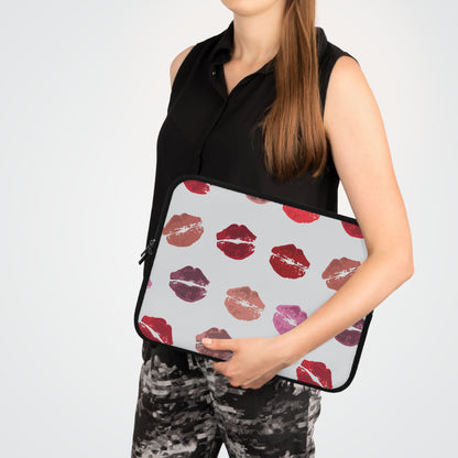 Kisses from the Misses Lipstick-Print Laptop Case/Sleeve