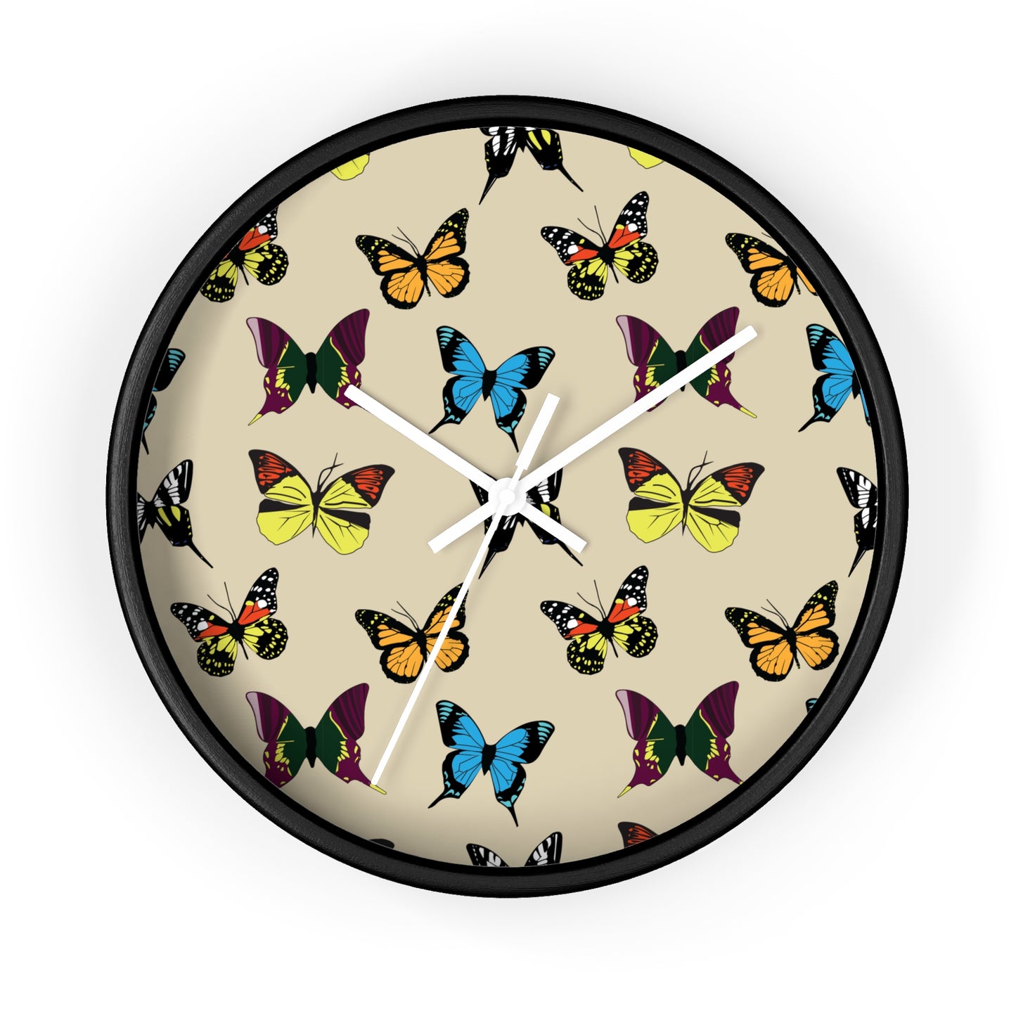 Monarchs, Blue Morpho, Swallowtail Butterfly-Lover Wall Clock, Insects, Home Decor, Housewarming Gift, Timepieces